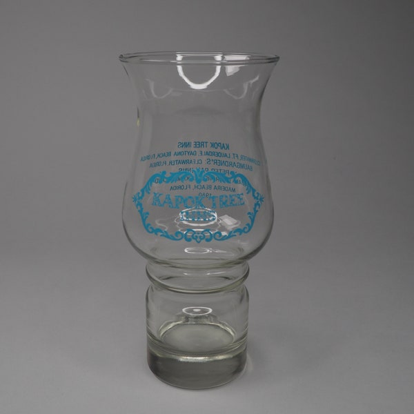 Vintage 1980 Blue Kapok Tree Inns Cocktail Barware Collectible Souvenir Glass