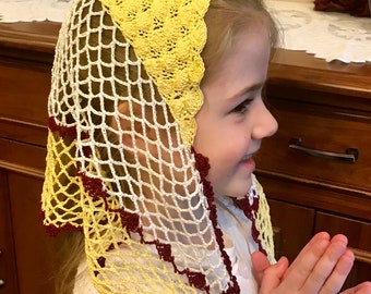 Girl's Lovely and Lacey Crocheted Veil