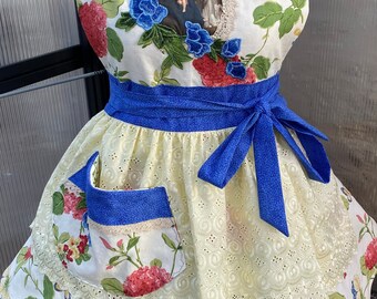Beautiful Sweet Mother and Son Apron! Feminine and Beautiful!