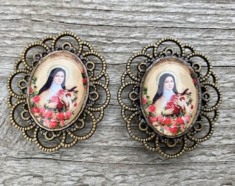 Religious Magnets! Beautiful St. Therese Magnets! Handcrafted.