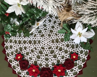 Rosie's Posies Elegant Hand-Crocheted Doily