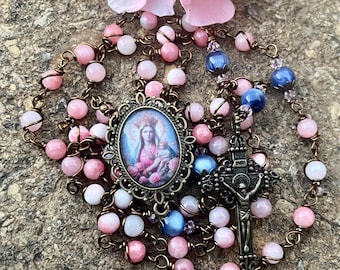 Magnifique chapelet torsadé de notre Sainte Mère ! Beau, résistant... *Unique*