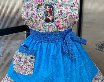 Beautiful Sweet Mother of Heaven Apron! Feminine and Beautiful!