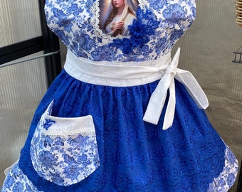 Beautiful Sweet Mother of Heaven Apron! Feminine and Beautiful!