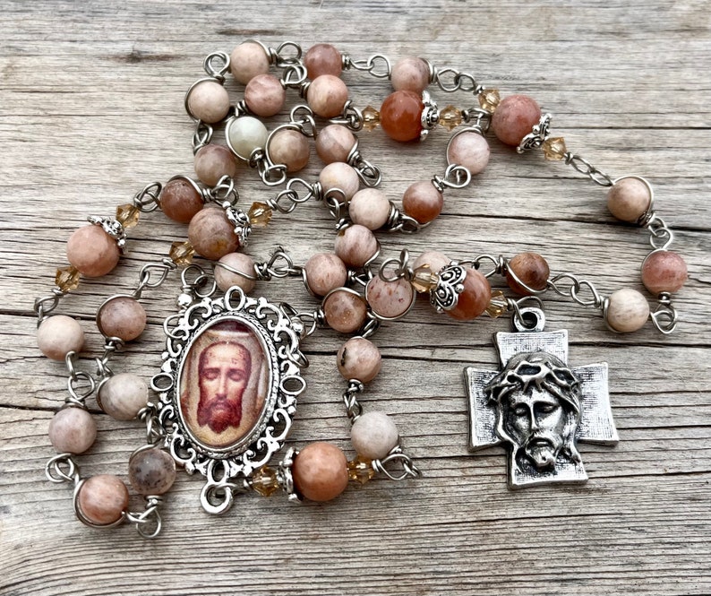 Chaplet of the Holy Face  Wire-Wrapped Beautiful and image 1