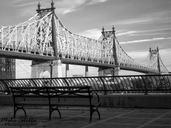 Queensboro Bridge Ny City Black And White Nyc Fine Art Etsy