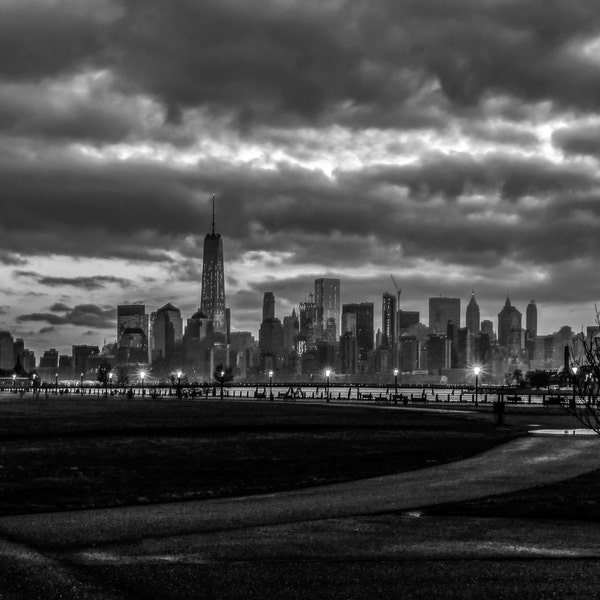 Stormy Skyline, Manhattan Skyline, New York City, Black and White, NYC, Fine Art Photos