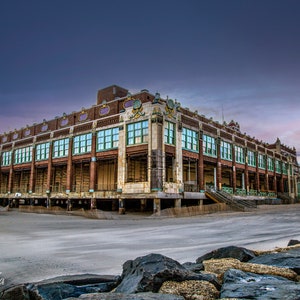 Asbury Park Convention Hall, Sunset, Jersey Shore, Beach Photo, Wall Art, Photography Prints, Fine Art Photography, New Jersey