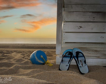 Laid Back At The Beach, Jersey Shore, Beach Photos, NJ, Fine Art Photography, Sand, Surf, Sunset Photo, Sunset