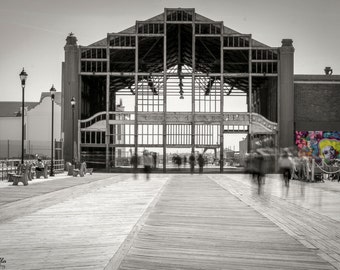 People Watching, Asbury Park Boardwalk, Jersey Shore, NJ Photos, Long Exposure, Fine Art Photography