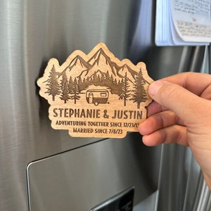 Personalized Magnet - personalized gift , national park, save the date, wedding, camp gift, adventure, Wilde Nomad, magnet, national forest