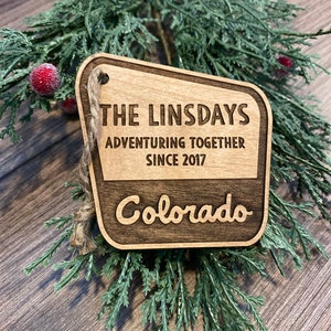 Personalized Christmas Ornament - personalized gift , national park, camping, outdoor, camp gift, adventure, Wilde Nomad, beer, hotel key