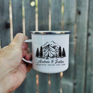 Personalized Campfire Mug - coffee mug, coffee, camp bachelorette, camp wedding, Wilde Nomad, camp, newlyweds ,camping mug, engagement gift