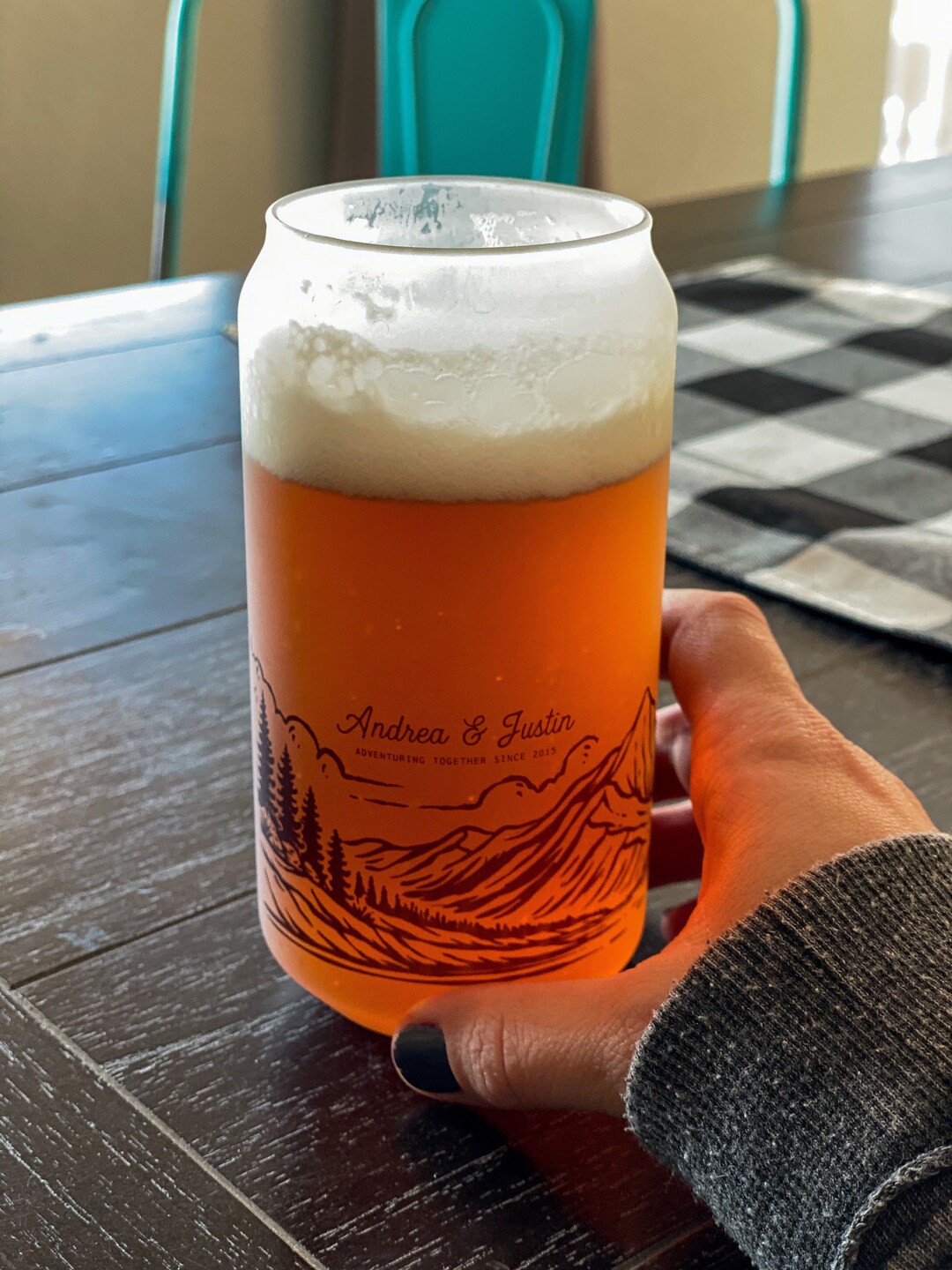 Personalized Camper/rv Glass 18 Oz. Beer Glass Pint, Camping, Outdoor ...