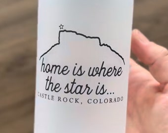 Castle Rock Glass- 18 oz. Beer Glass - pint, camping, outdoor, adventure, Wilde Nomad, beer lover, camping, mom life, castle rock, colorado