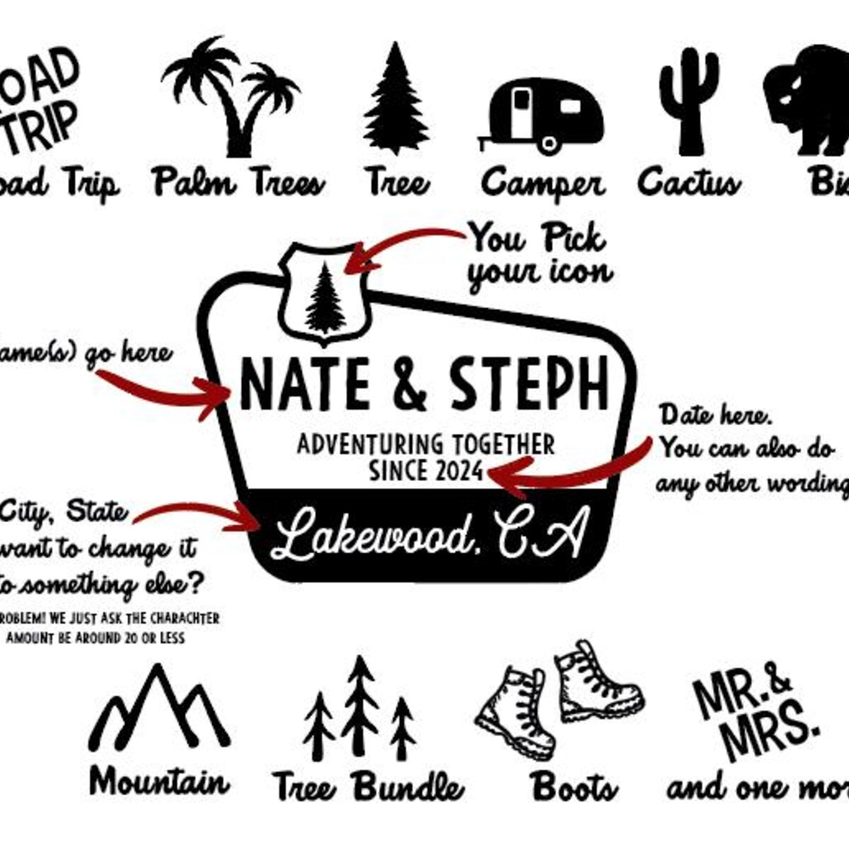 Personalized Christmas Ornament - Personalized Gifts, National Park, Wilde Nomad, Happy Camper Personalized, First Christmas, Camping, Camp - Etsy