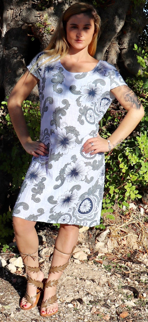 Womens Dresses,Womens Dresses Summer,Dresses,Cotton Dress,Dresses Women,Dresses Patterns for Women,Blue White Dress,Cotton Dress Women