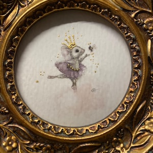 Mini Minikin giclee art print (Limited Edition Ballerina Mouse)