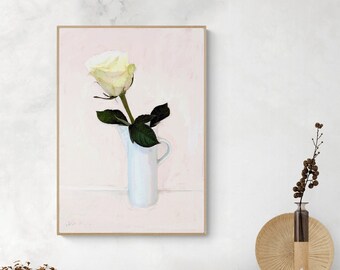 White rose print/ digital download print