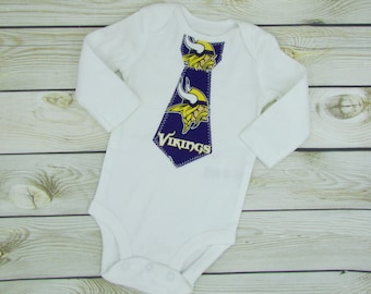 Baby Tie Snap Bodysuit with Minnesota Vikings fabric