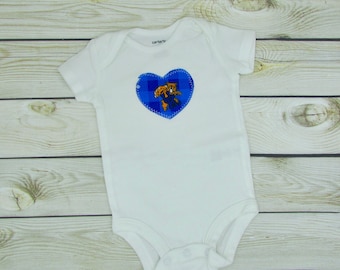 Baby Heart Snap Bodysuit with University of Kentucky fabric