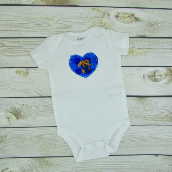 Baby Heart Snap Bodysuit with University of Kentucky fabric