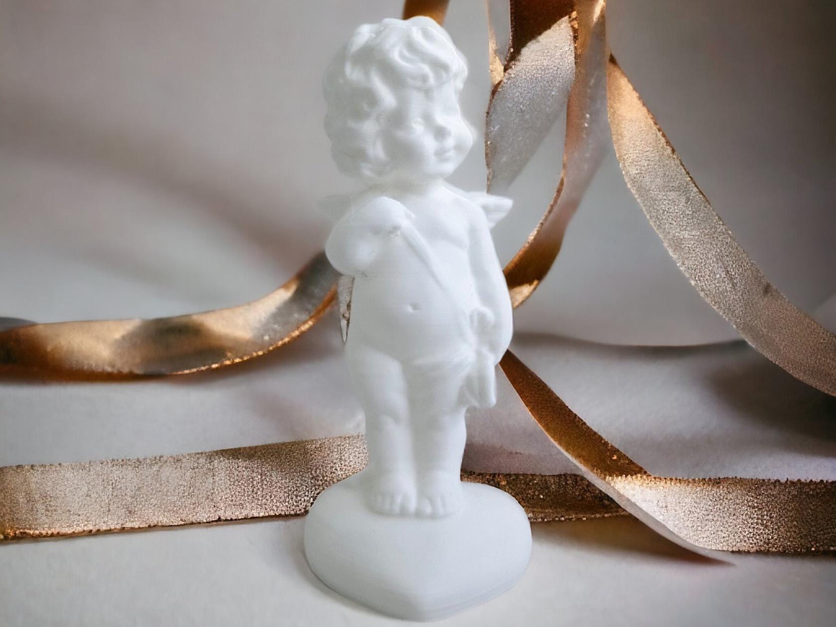 Snow-White 3D Printed Angel Figurine – Elegant Decoration for Weddings, Christenings, Holidays, and Home Decor