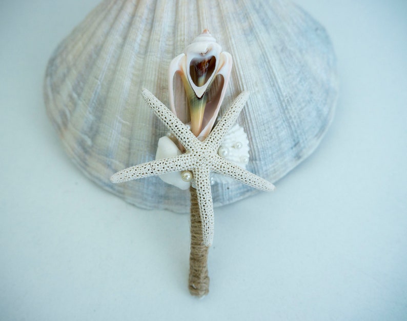 Seashell corsage mermaid Starfish Boutonniere Grooms Accessories Beach Wedding Boutineer,Beach Wedding Boutonniere Beach boutonniere