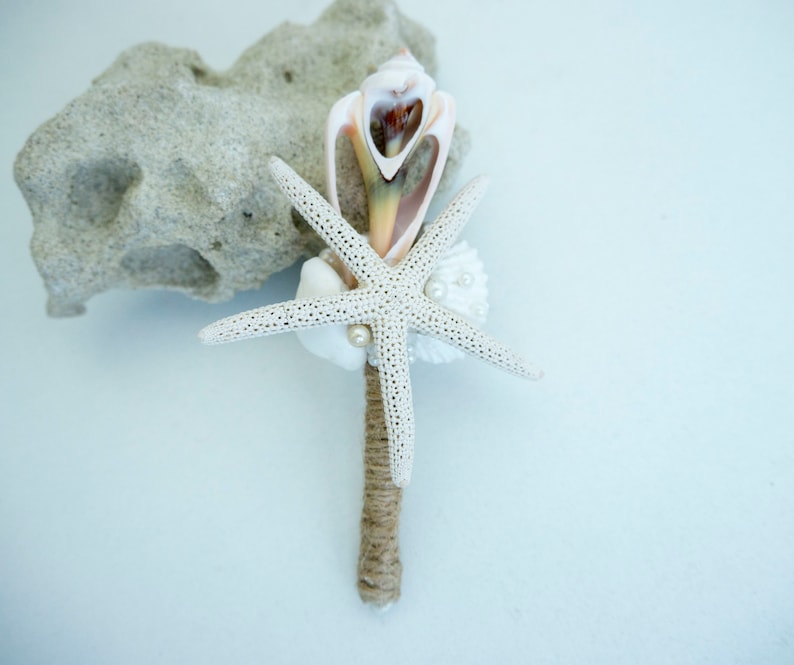 Seashell corsage mermaid Starfish Boutonniere Grooms Accessories Beach Wedding Boutineer,Beach Wedding Boutonniere Beach boutonniere