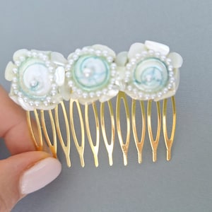 Turquoise hair comb ,Beach wedding Beach hair accessory, Seashell Hair accessories,Mermaid hair comb, Sea shell bridal hair comb,Headpiece