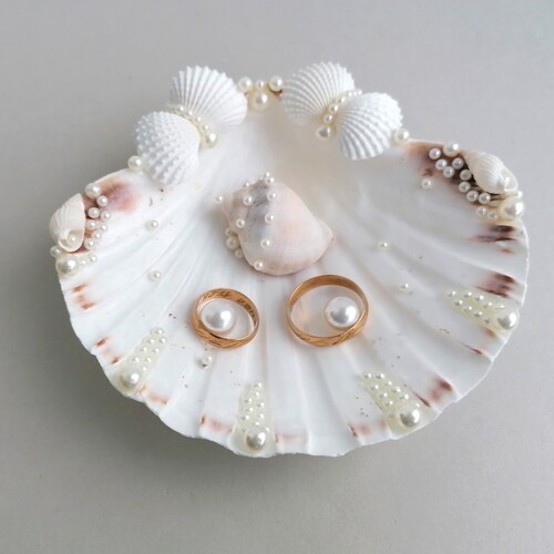 Shell Ring Holder Wedding Ring Holder Seashell Etsy