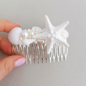 Sea shell hair comb, Beach wedding Beach hair accessory, Seashell Hair accessories, Mermaid hair comb, Shell bridal hair comb, Headpiece