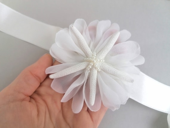 Seashell Bridal Sash Beach Wedding Sash Bridal Sash Ivory Belt
