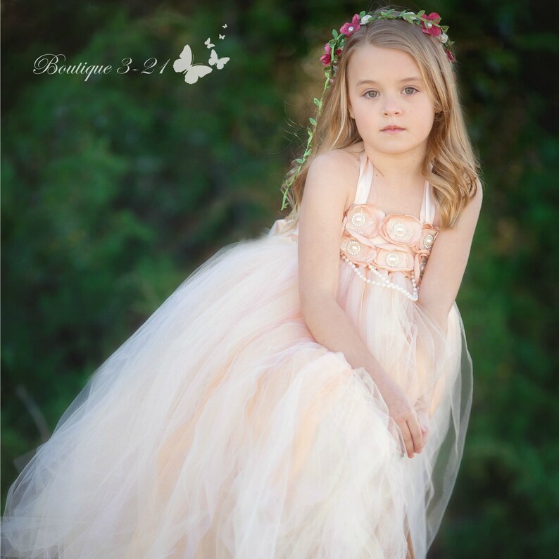 Blush Wedding Blush Dress Blush Flower Girl Dress Tulle Blush Flower Girl Dress Blush Pink Blush Tutu Dress Blush Tulle Dress Blush
