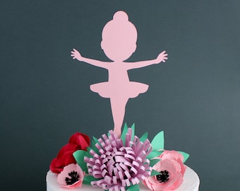 Ballerina Cake Topper - Ballerina Themed Party - Princess party - Ballerina Dancer Decorations - Ballet Themed Party - First Birthday