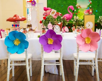Set of 12 Rainbow paper flowers