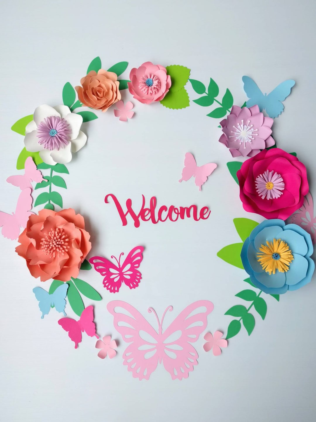Front Door Flower Themed Party Decor - Butterfly Themed Party Decor ...