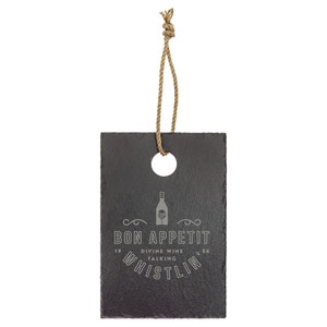 Slate Cutting Board - 6&quot; x 9&quot; with Hanger String - Slate Serving Tray, Slate Cheese Board