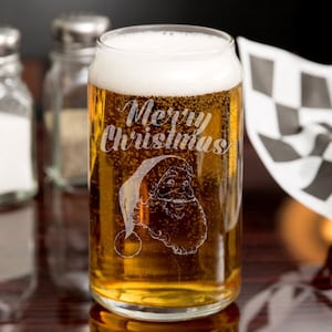 Weihnachtsmann Weihnachten Bierdosen Glas, 16 Unzen Retro Bierglas