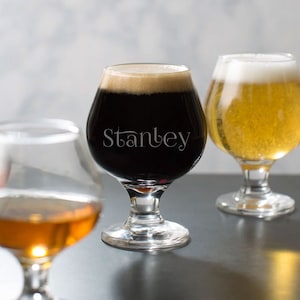 Cognac Snifter, 9 oz. Brandy Glass -  Personalized, Engraved, Laser Etched - Monogram, Initials, Small Inscription