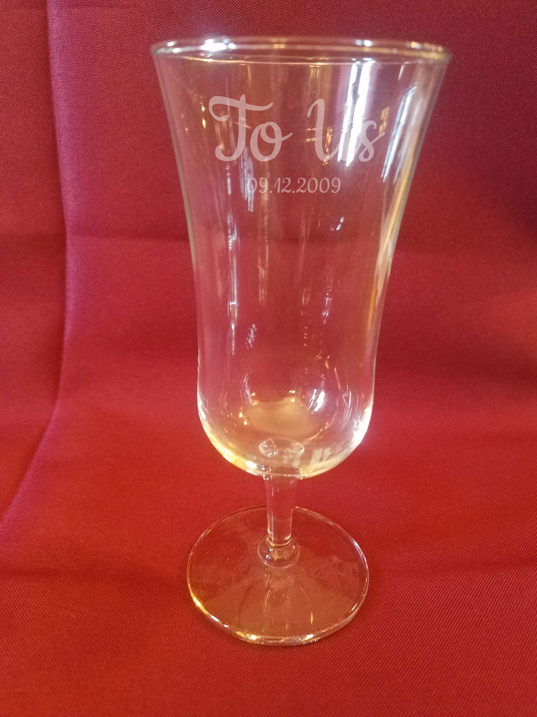 Flared Pilsner Beer Glass 8 Oz Personalized Engraved Etsy