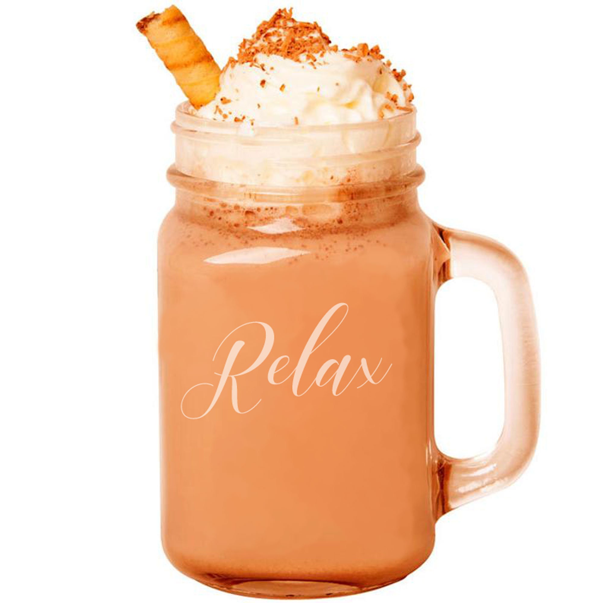 Mason Jar Pint Glass With Handle Personalized Engraved Etsy