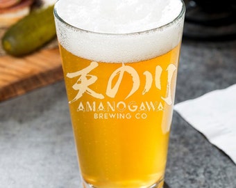 Amanogawa Brewing , 16 oz. Pint Glass