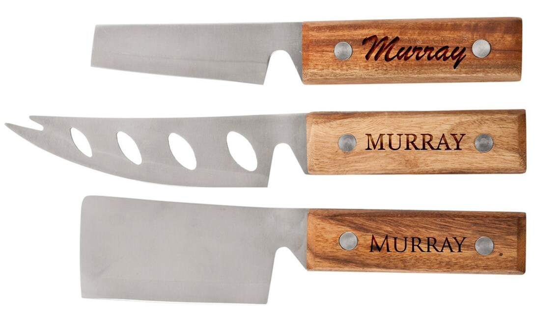 Cheese Knife Set Includes Chisel Knife & Spreader Custom Etsy