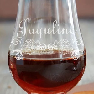 Whisky Glass, 6.5 oz. - Glencairn Whisky Glass -  Personalized, Engraved, Laser Etched - Monogram, Initials, or Inscription