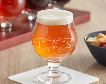 Beer Taster Glass, 5 oz. Sampler Glass -  Personalized, Engraved, Laser Etched - Monogram, Initials, or Inscription