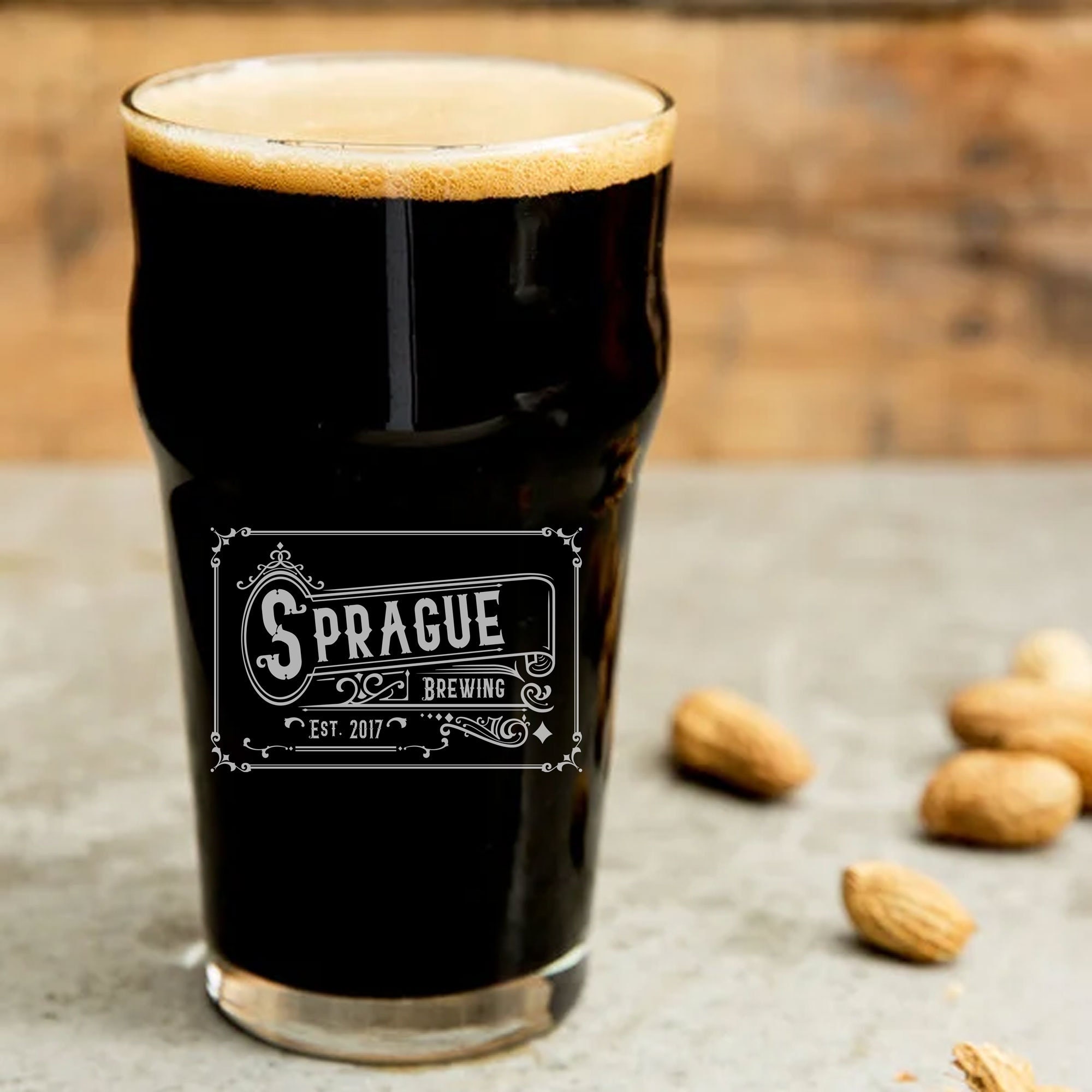 Nonic Pint Glass 20 oz Personalized Engraved Laser Etsy