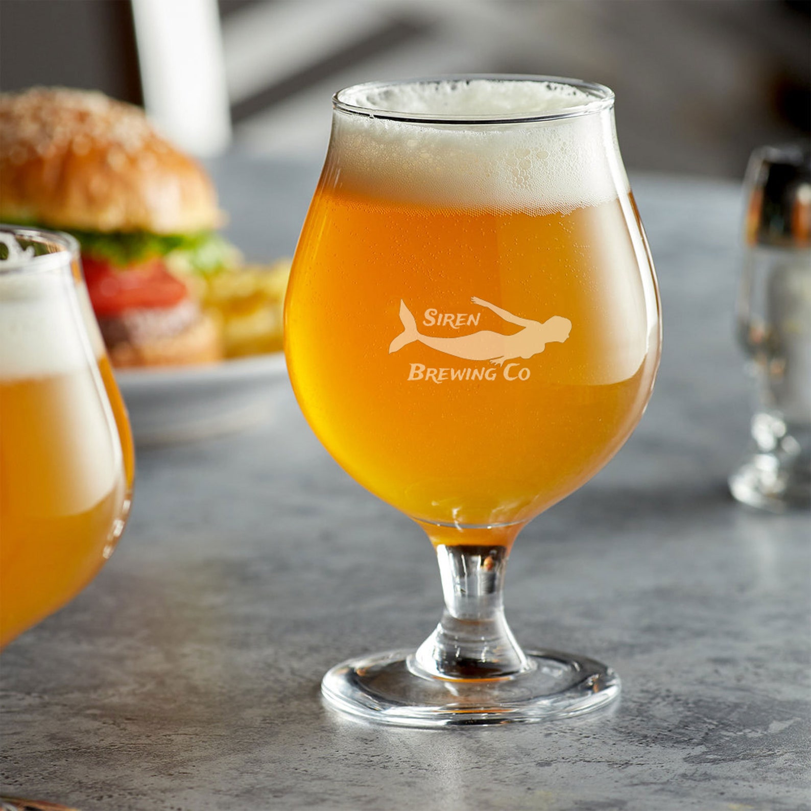 Tulip Beer Glasses 16 Oz Belgian Personalized Engraved Etsy