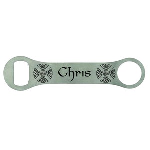 Bottle Opener - Large, Stainless Steel - Speed Opener - Personalized, Laser Marked