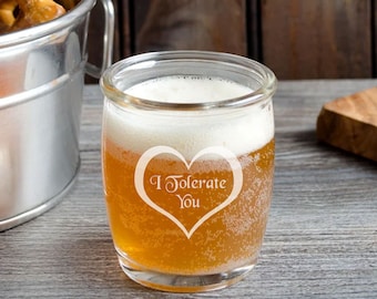 Taça para degustação de cerveja ou vinho, 120 ml - para degustação de cervejas/vinhos - Dia dos Namorados - Personalizada, gravada, com entalhe